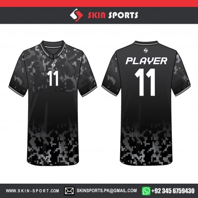 BLACK DIGITAL CAMO   SOCCER JERSEYS